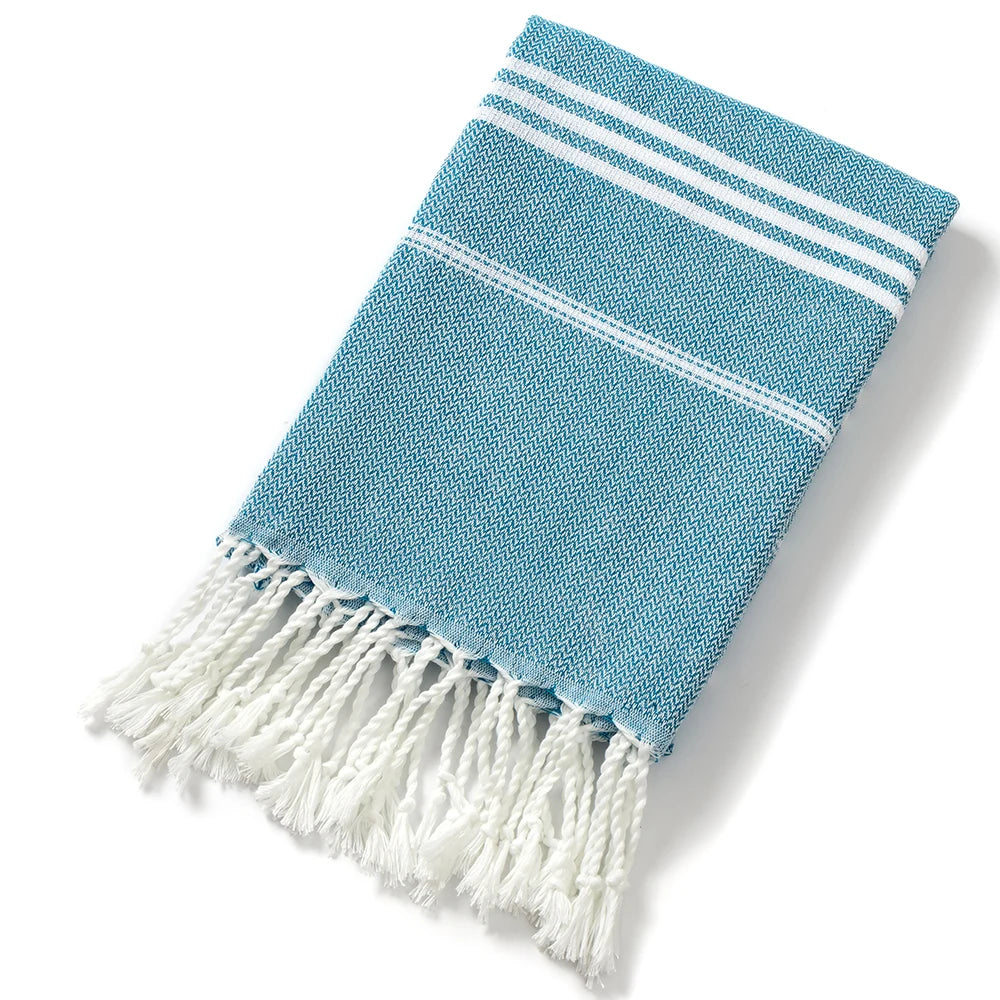 Holiday Towels with Tassel, Striped Bath Towels, Natural Turkish Beach Towel Set for Bathroom Pool Absorbent Towels