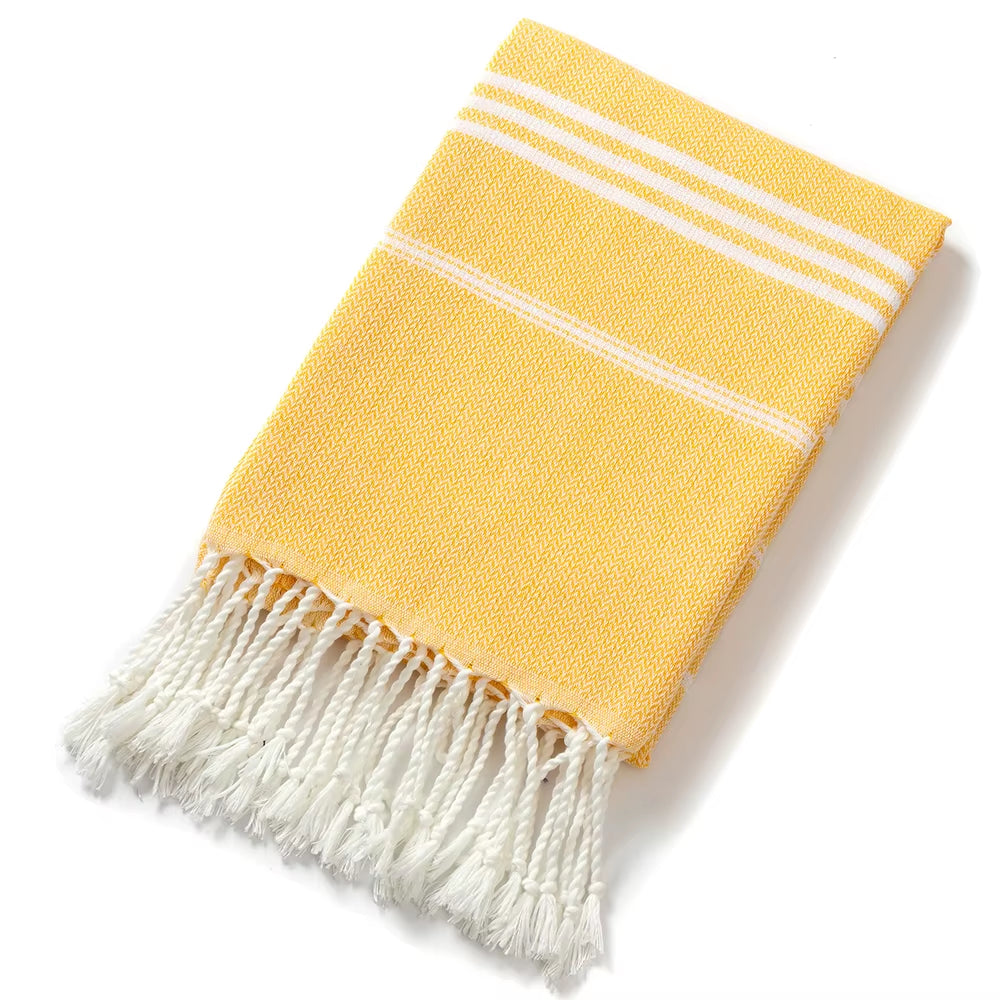 Holiday Towels with Tassel, Striped Bath Towels, Natural Turkish Beach Towel Set for Bathroom Pool Absorbent Towels