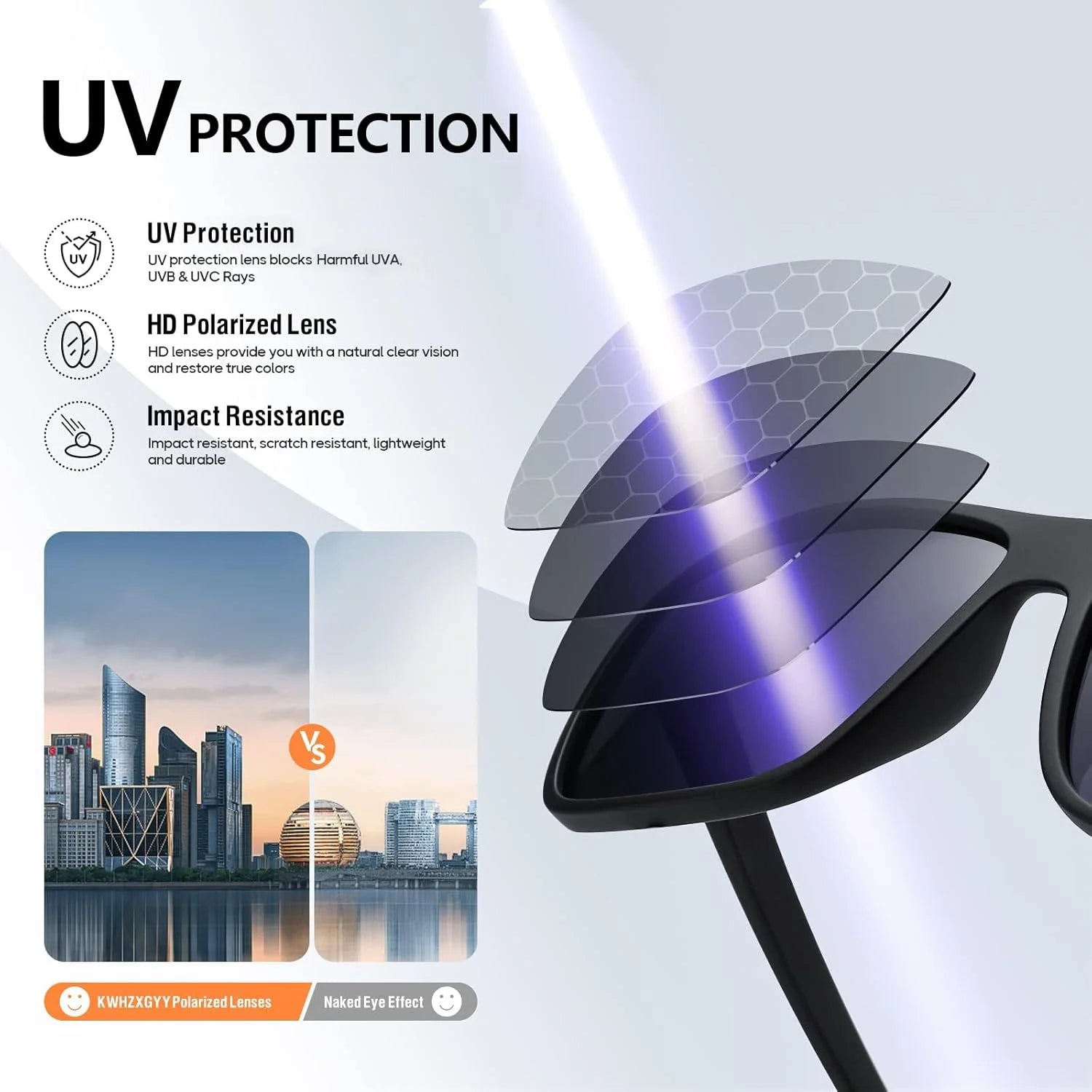 Polarized Retro Square Sunglasses (Black)