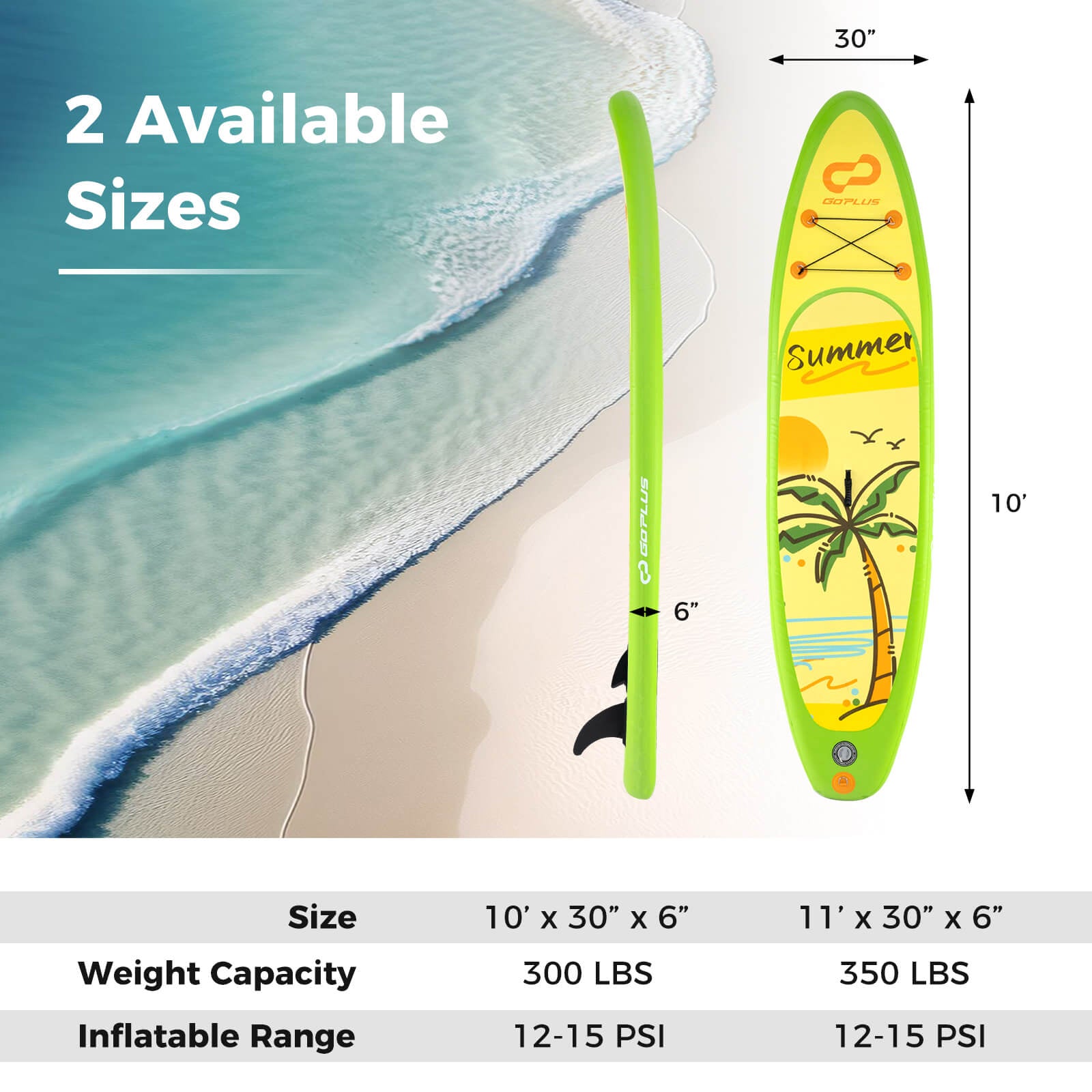 10' Inflatable SUP Board