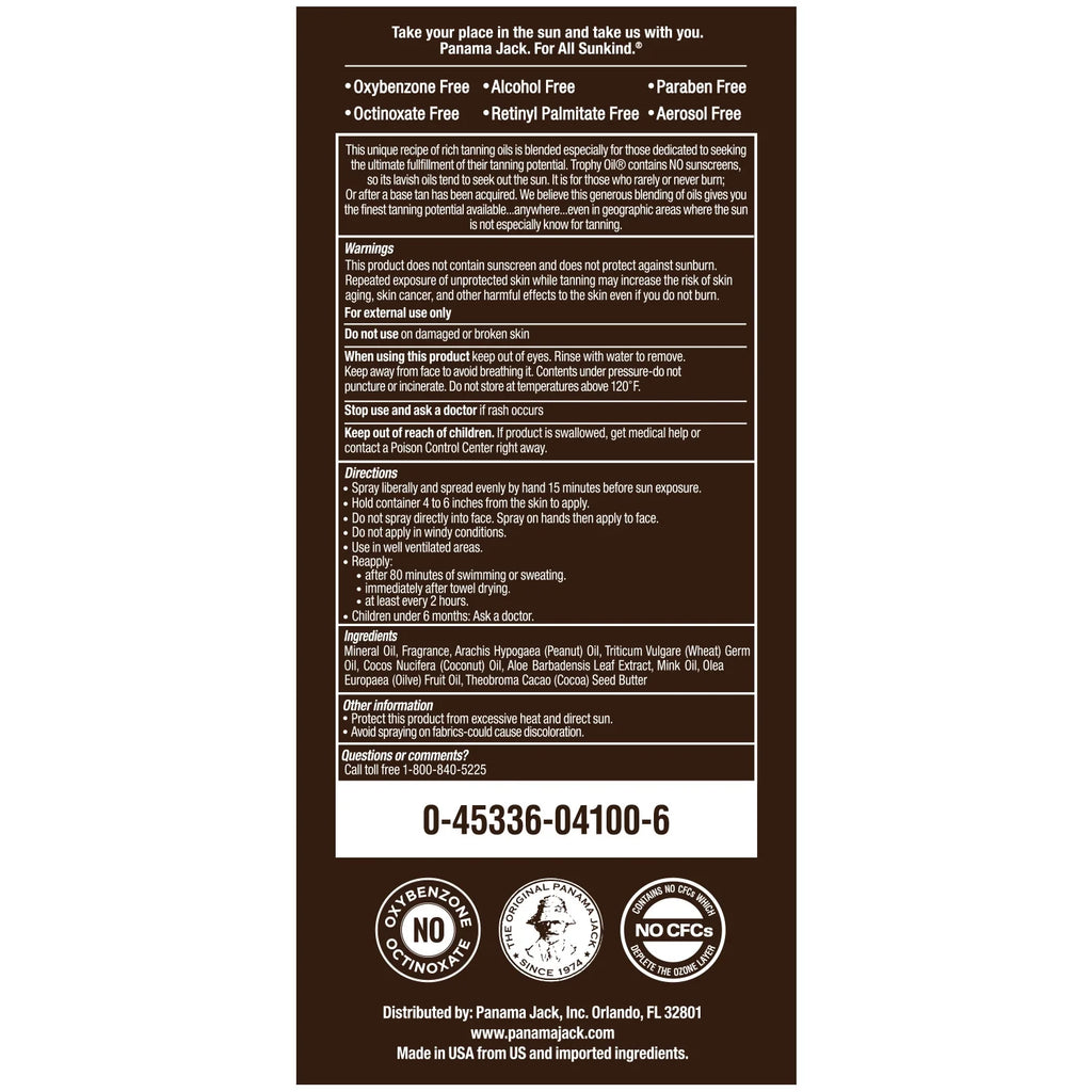 Trophy Suntan Oil (0 SPF)