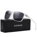 Polarized Retro Square Sunglasses (Transparent)