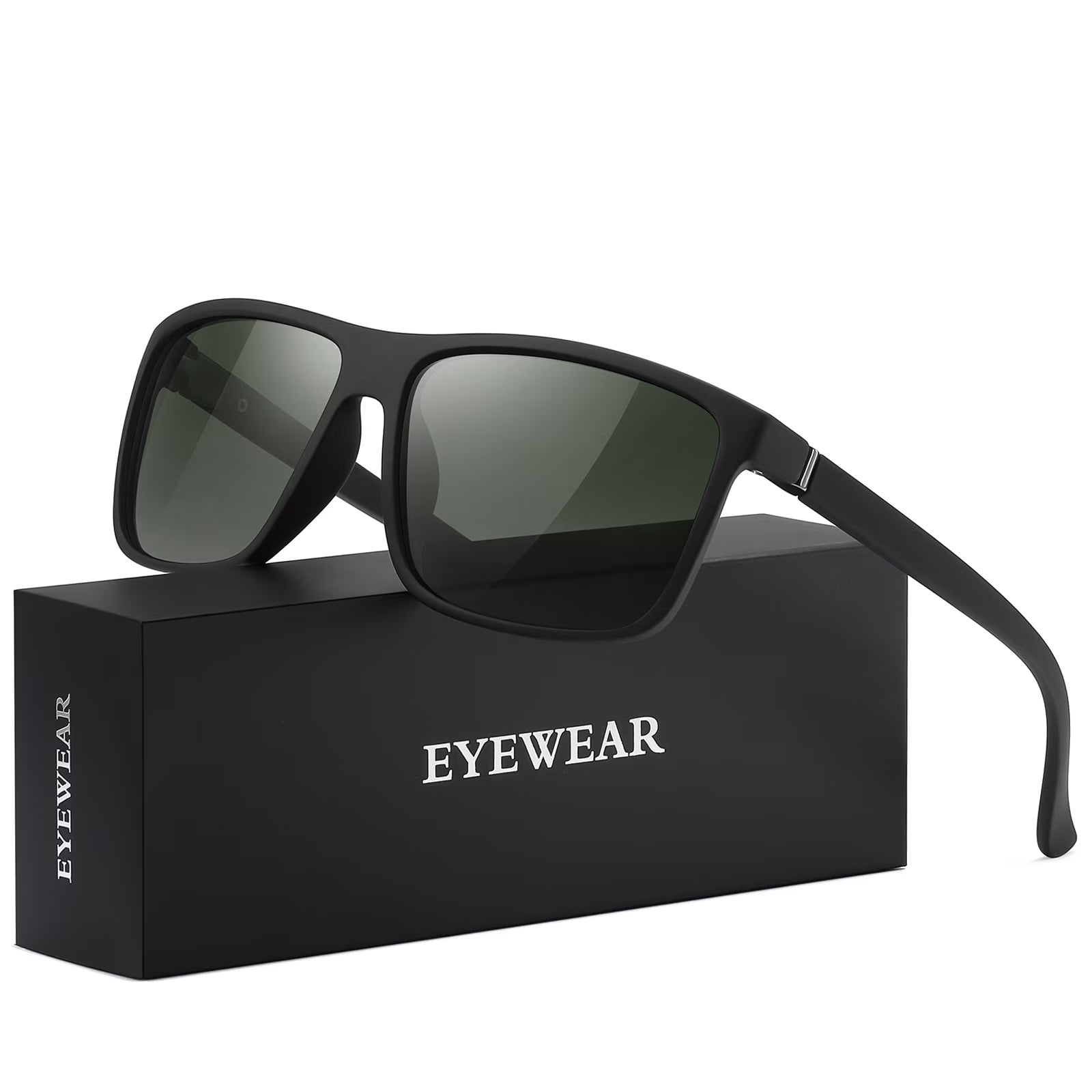 Polarized Retro Square Sunglasses (Green)