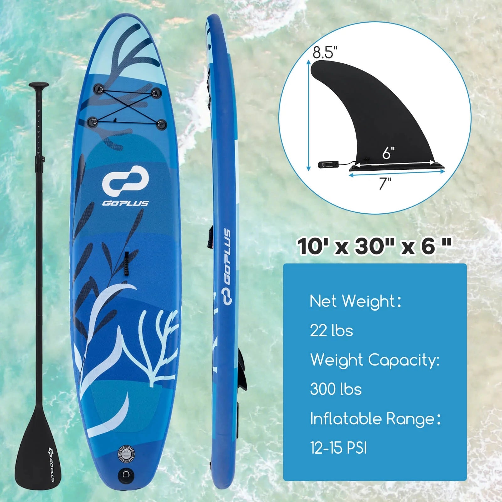 10' Inflatable SUP Board